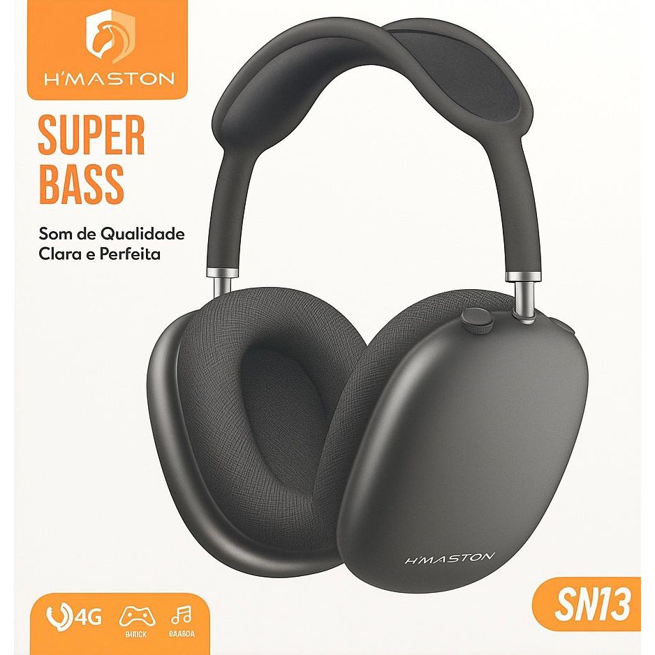 Fone De Ouvido H'maston Sn13 Headset Bluetooth Gamer Com Microfone ...