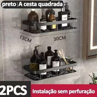 Suporte De Shampoo Organizador Alta qualidade Prateleiras De Banheiro Premium-Space Aluminium