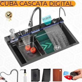 Cuba Cascata Multifuncional Gourmet Smart Inteligente Monocomando Torneira Quente E Frio Completa Acessórios.