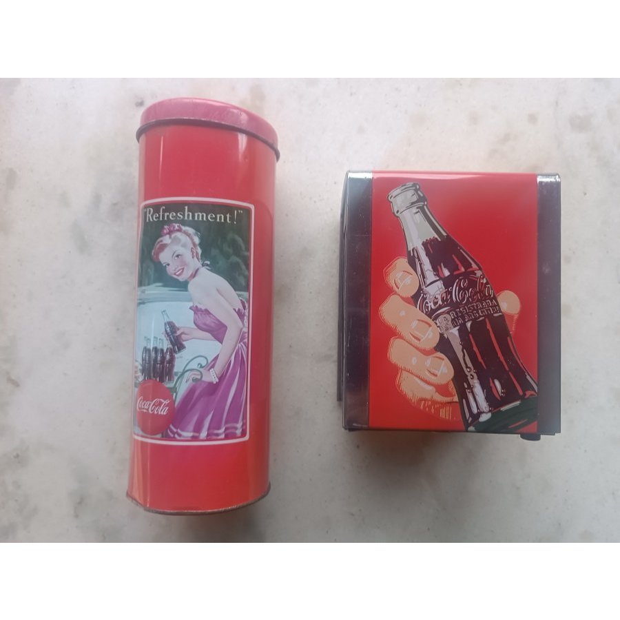 Porta Guardanapo + Porta Canudos Coca- Cola - Vintage - anos 2000
