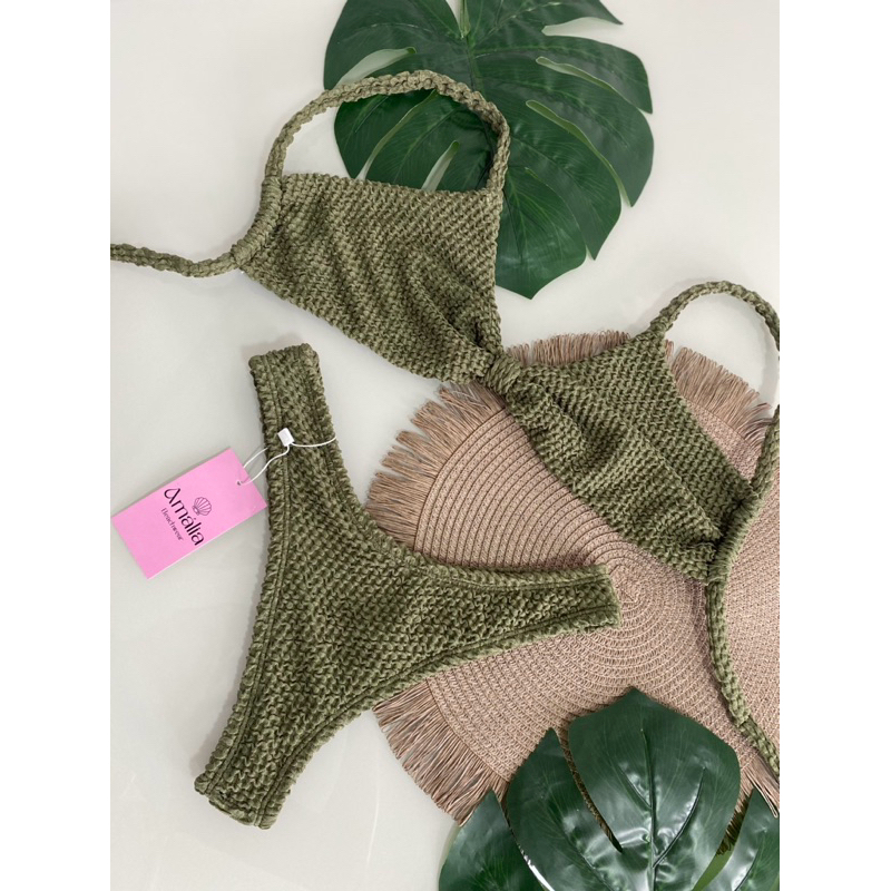 Biquíni texturizado tecido karajá. Possui duas formas de usar | Shopee ...