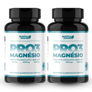 2 Un Pro 3 Magnésio - 120 Cápsulas - Fórmula Avançada - Poucas Unidades em Oferta na Shopee
