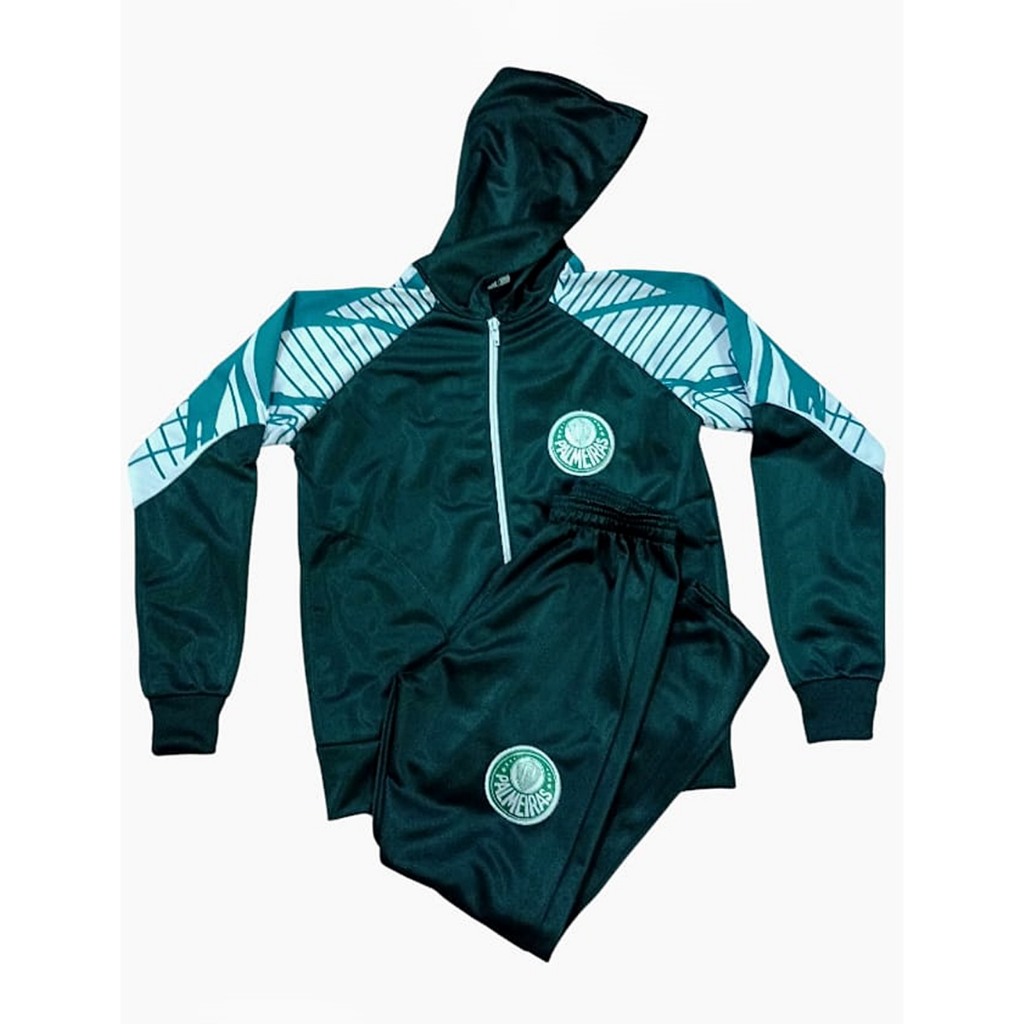 Conjunto Agasalho Infantil Juvenil Forrado com Capuz