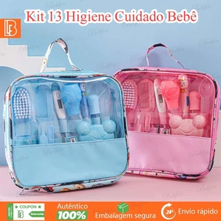 Kit 13 Higiene para Bebê Recém Nascido 13 Peças Essencial Cuidados Escova Pente Unha Cabelo Portátil Completo em Oferta na Shopee