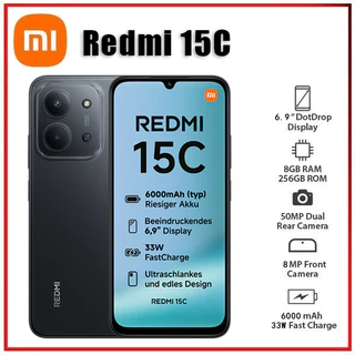 (Novo) Xiaomi Redmi 15C Preto 8GB+256GB RAM,4GB+128GB RAM em Oferta na Shopee