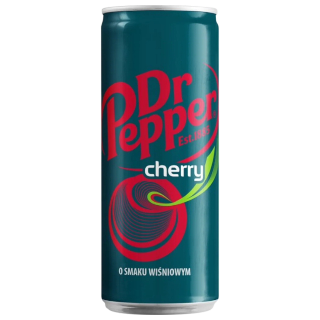 Refrigerante Dr. Pepper Cherry - 330ml - Importado da Polônia