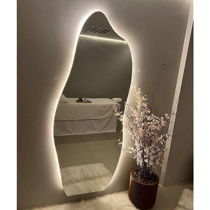 Imagem do produto Espelhos Varios Modelos Oval Redondo Orgânico  de Vidro Lapidado Para Banheiro Sala Quarto 1