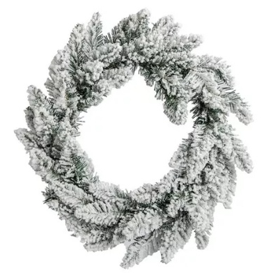 Guirlanda de Natal para Porta Nevada 60cm - 85 Galhos