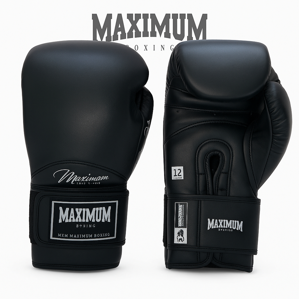 Luva Muay Thai E Boxe Marca Maximum Cor Classic Black iniciantes ...