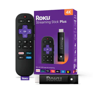 Roku Streaming Stick Plus 4K UHD HDR10 Controle por Voz HDMI em Oferta na Shopee