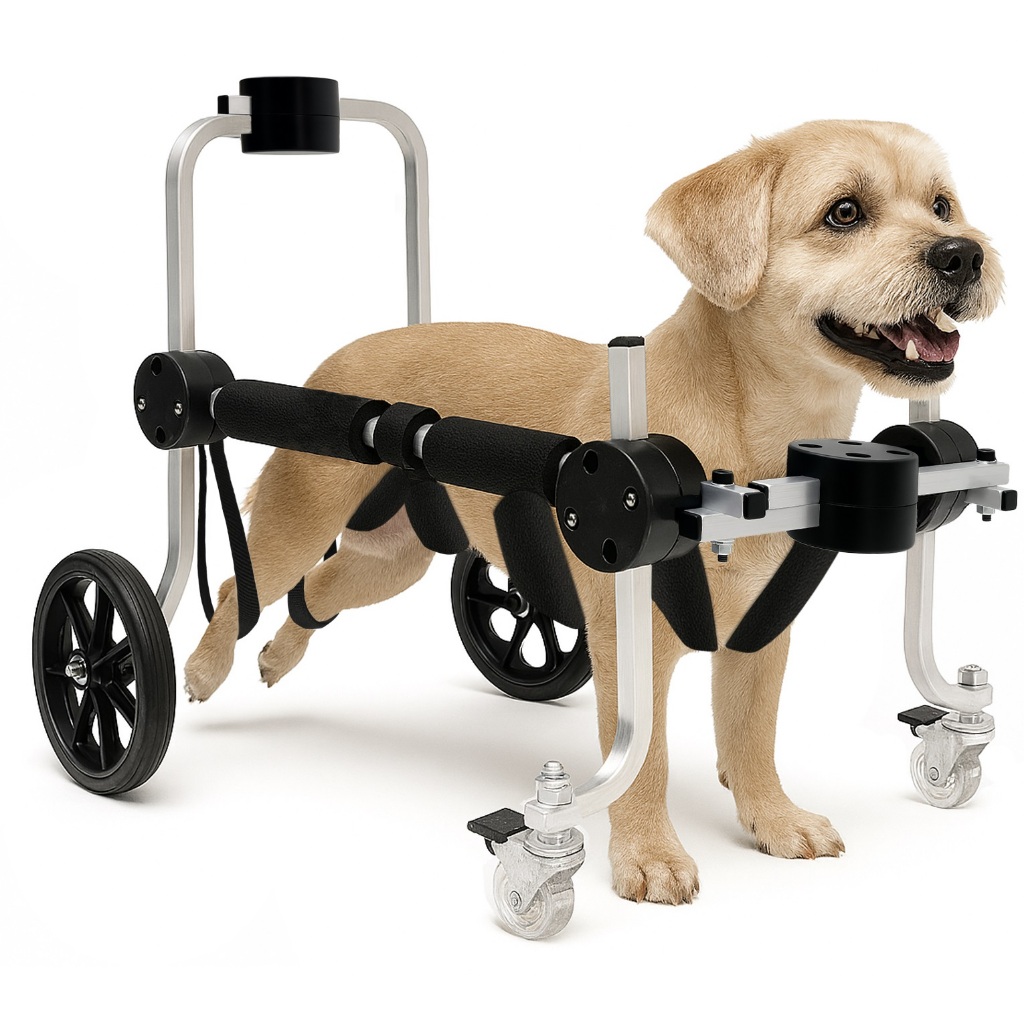 Coleira Andador de 4 Rodas Cachorro Tam P Pequeno Cadeira Regulavel ...