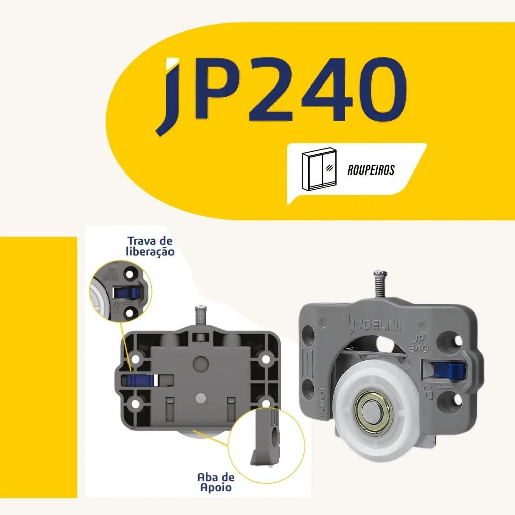 Kit para 1 ou 2 portas de correr Joeline JP 240 Deslizante