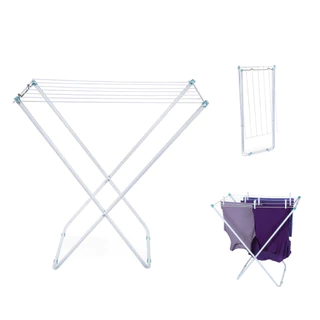 Varal de Chão Slim Aço Reforçado Dobrável 79x42cm Branco Mor em Oferta na Shopee