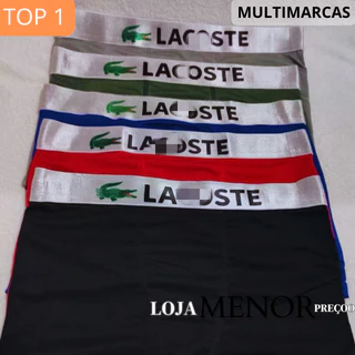 KIT 10 CUECAS BOXER MULTIMARCAS NA COR LISA MARCAS FAMOSAS