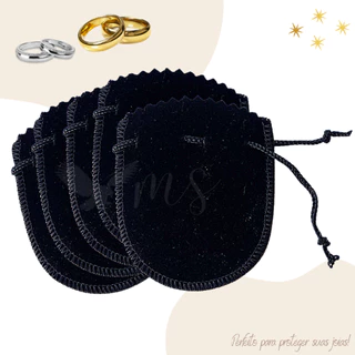 Saquinhos Veludo Joias Brincos Biju Pulseira 7x6cm em Oferta na Shopee