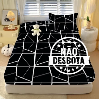 Jogo de Lençol Estampado Solteiro Casal Queen  Micropercal 400 Fios  Estampado em Oferta na Shopee