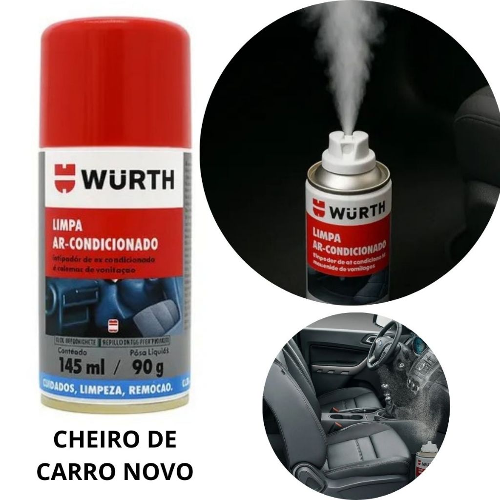 Limpa Ar Condicionado Automotivo Wurth Cheirinho Carro Novo | Shopee Brasil