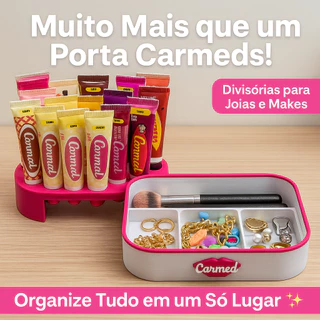 Porta Carmeds 3D para 33 Hidratantes com Divisórias e Tampa Removível Organizador Skincare Presente