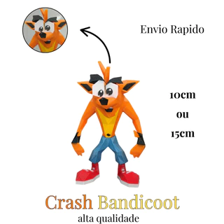 Boneco Crash Bandicoot 10cm ou 15cm | Decoração Geek | 3D (ENVIO RAPIDO)