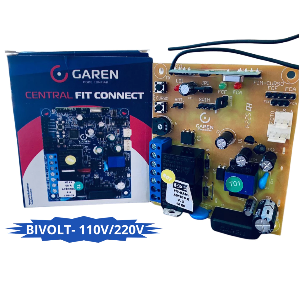 Placa Central De Comando para Motor de Portão Eletrônico Fit Ramp Garen Bivolt