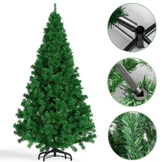 Árvore de Natal Canadense Verde Grande 150cm 380 Galhos ou 150cm 240 Galhos