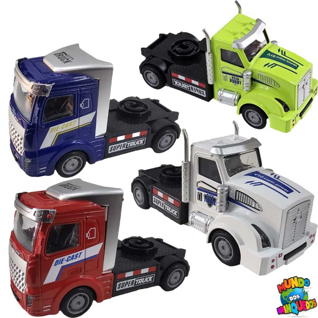 Miniatura Caminhão 1:50 Toy King Diecast Metal A Fricção Brinquedo