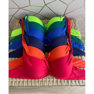 biquíni parte de cima sustentação bojo plus size slim moda praia em Oferta na Shopee