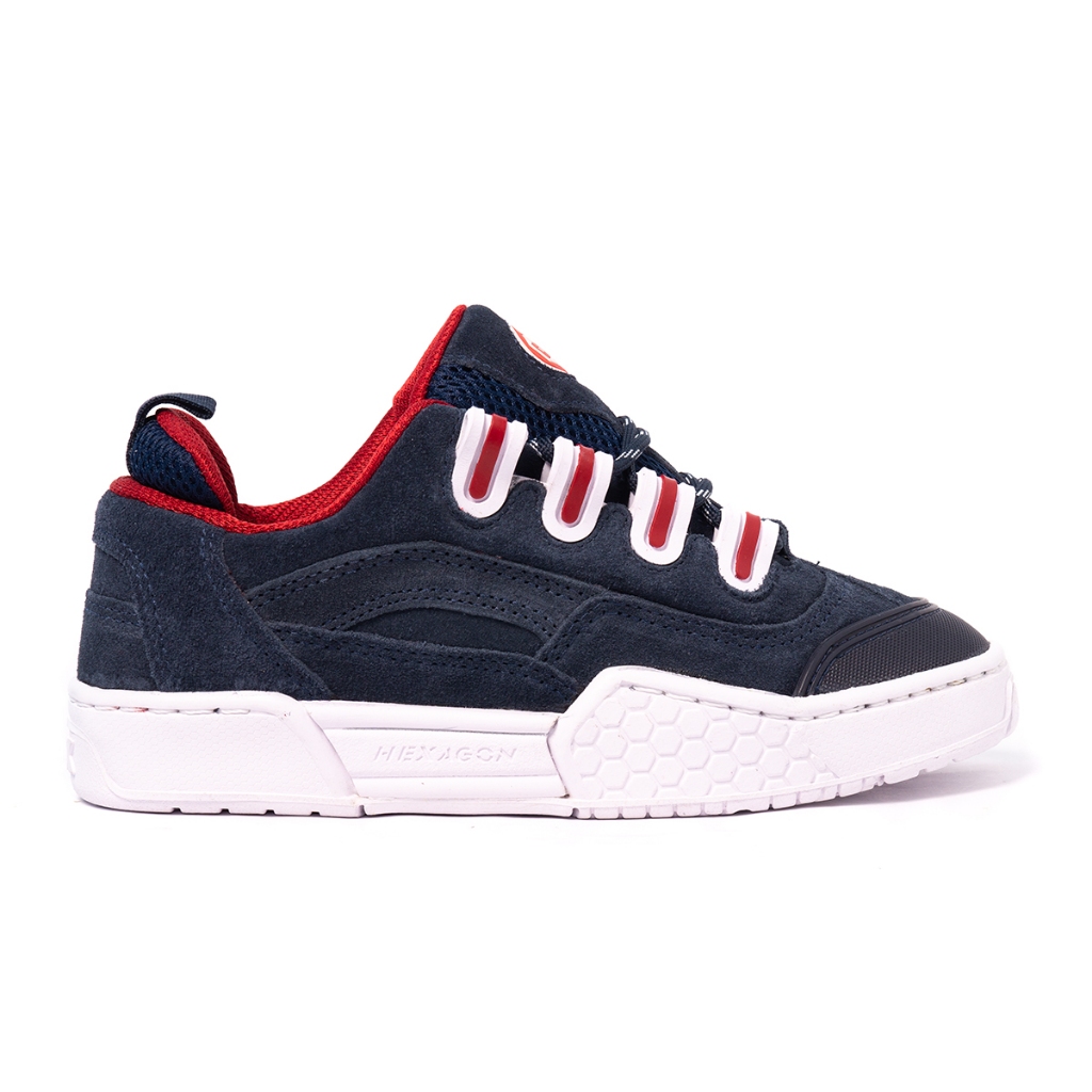エゾシカ Tênis Qix Hexagon Original Couro Camurça Sola Borracha Skate