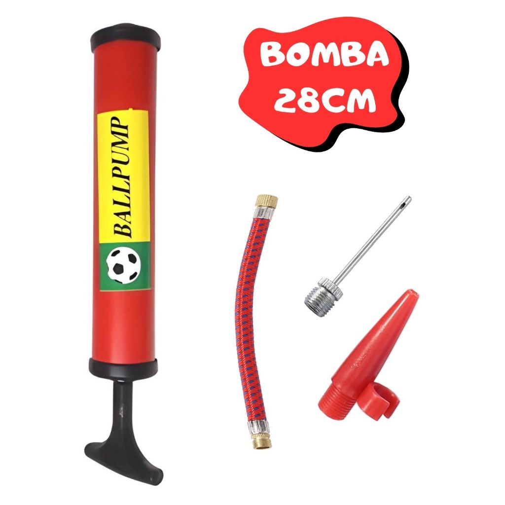 Bomba de encher bola 28cm futebol com bicos mangueira piscina boias ...