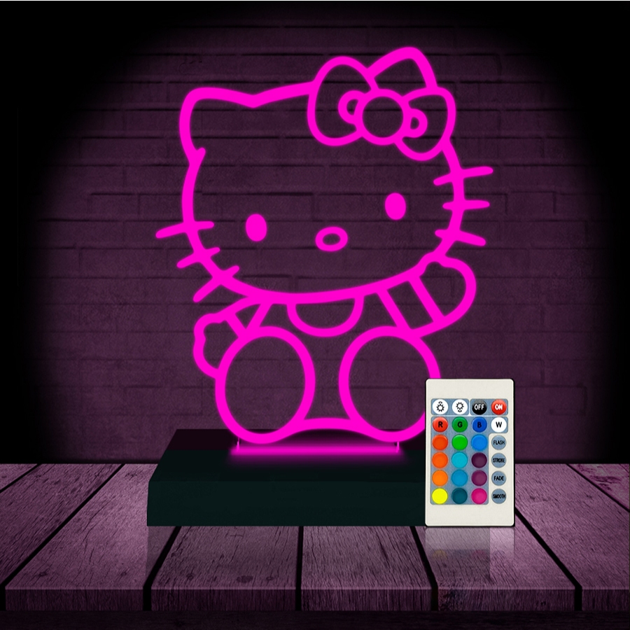 Luminária Led 3d | Hello Kitty | Abajur | Shopee Brasil