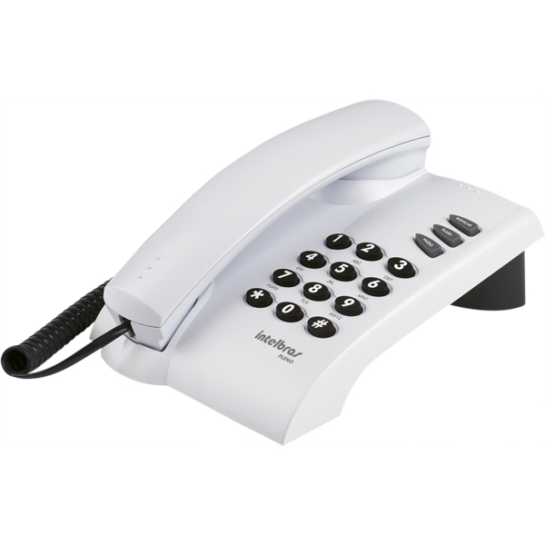 Telefone Fixo com Fio Pleno Intelbras Preto e Branco - sem chave ...