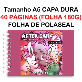 Livro de Colorir After Dark (Adulto) - 40 Folhas Papel 180g wire-o capa normal ou holográfica em Oferta na Shopee