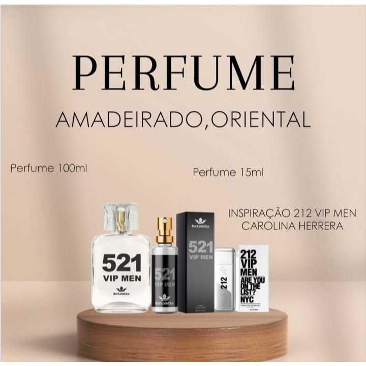 Perfume Masculino 521 VIP Men 15ml Atlântica Natural Bortoletto