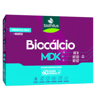 Suplemento Alimentar Biocálcio Mdk 60Cps – Biofhitus em Oferta na Shopee