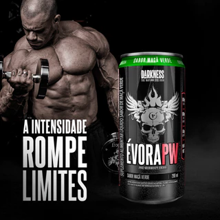 ÉVORA DRINK PW PRÉ TREINO LIQUIDO MAÇA VERDE PACK C/ 6 LATAS 269ml - DARKNESS