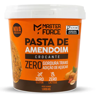 Pasta de Amendoim Crocante 1,005 Kg Master Force Zero Gluten e Zero Lactose