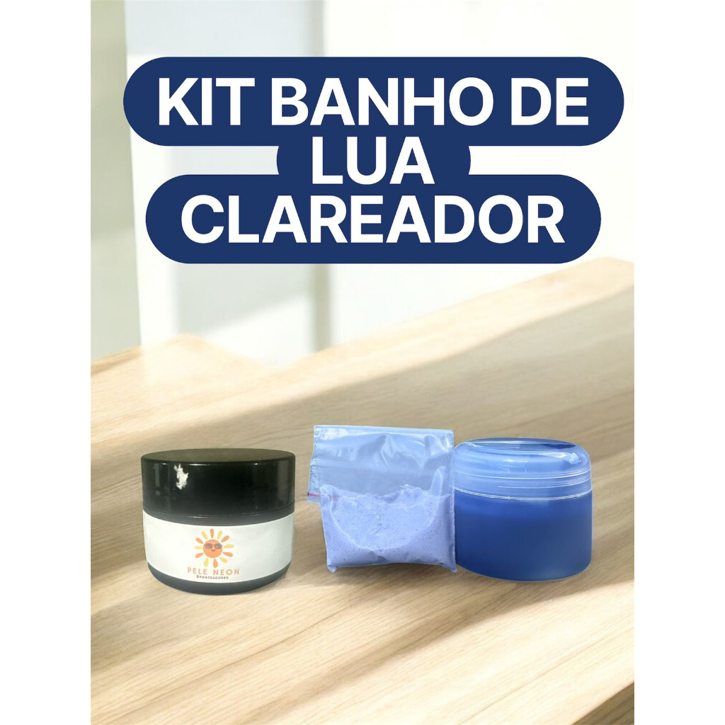 kit banho de lua clareador pele neon pelos platinados sol | Shopee Brasil