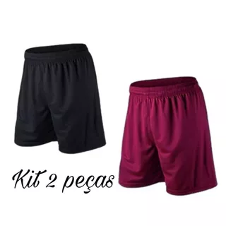 kit 2 Shorts Helanca Dry Fit de Alto Padrão Premium Academia e Treinamento Futebol