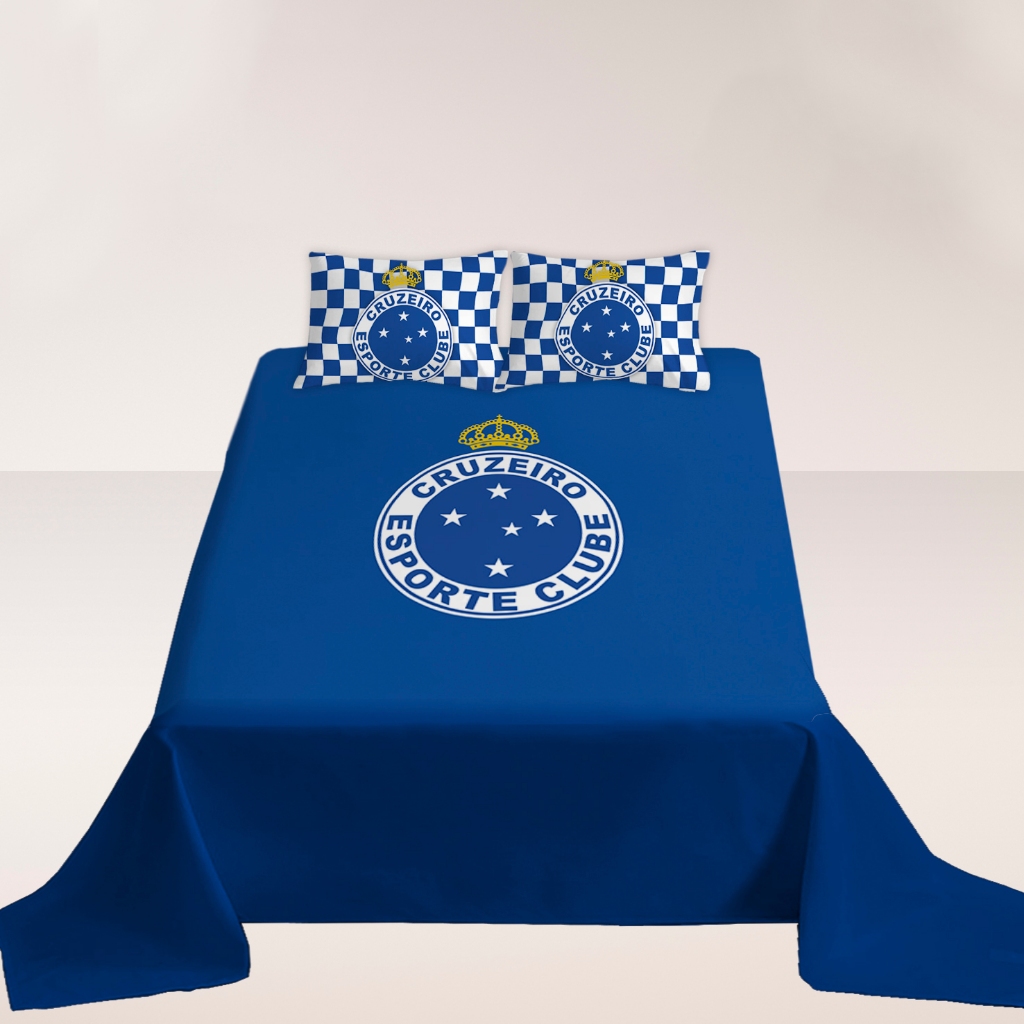 Kit Jogo de Cama de Casal lençol + 2 Fronha Cruzeiro