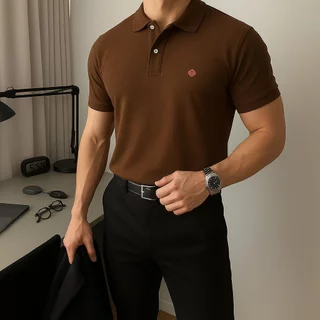 Camisa Gola Polo Social Masculina Algodão Executiva Envio Rápido
