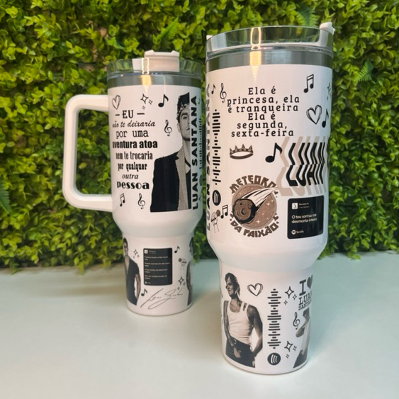 Copo 1200ML Térmico Garrafa Personalizada Luan Santana