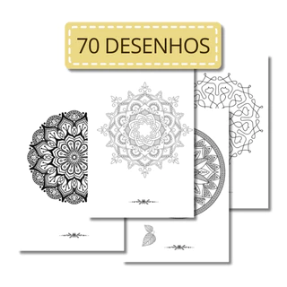 70 Desenhos - Mandalas - Para Colorir Arteterapia Colorir E Acalmar -  Adulto - folhas avulsas em Oferta na Shopee