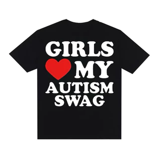 Camiseta Streetwear Oversized Unissex Estampada Estilosa Y2K Meme Autismo Autism Swag Larga Camisetona Masculina Camisa