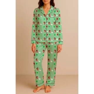 Pijama Americano de inverno Personalizado! FAZEMOS QUALQUER TEMA, PIJAMA COM FOTOS!Modelo feminino ou masculino em Oferta na Shopee