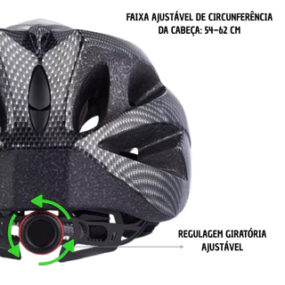 Capacete Mtb Bike In Mold R1748 Grafite Carbono M / G Speed