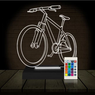 Luminária Led 3d | Bicicleta Ciclista | Abajur