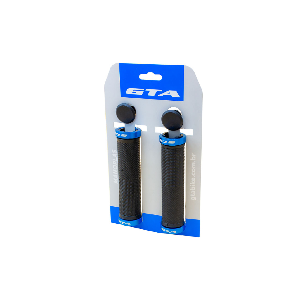 Manopla 130mm Rider Borracha Tpr C/trava Azul