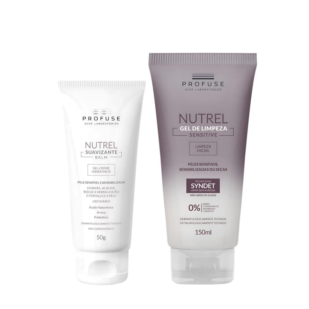 Kit Profuse Hidratante Facial Gel Creme Nutrel Suavizante Balm 50g ...