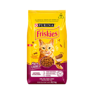 Ração Friskies Gatos Castrados Megamix Carne 10,1kg