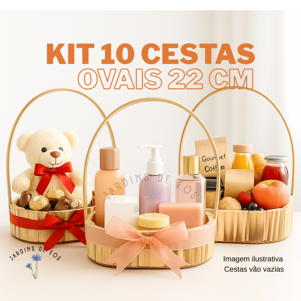 Kit 10 Cesta Presente Oval Madeira Pinus 22cm Base Cesta Namorado Kit Cosmetico Cachepot Arranjo